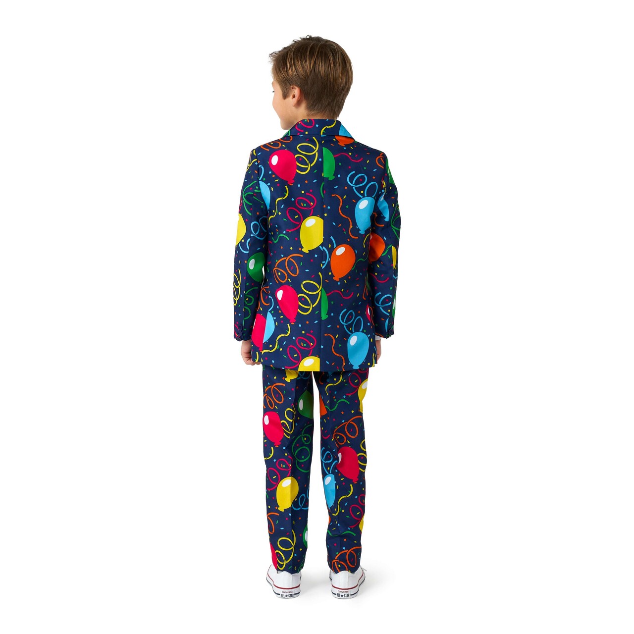Op deze afbeelding zie je een Kostuums, van het merk Suitmeister. Boys Confetti Balloons Navy Jongen Kostuum