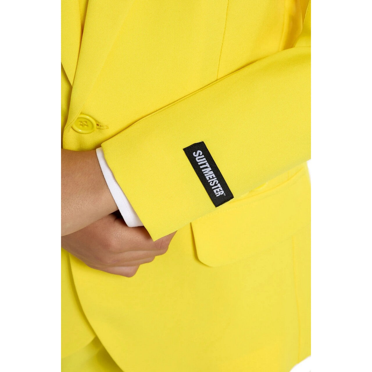 Op deze afbeelding zie je een Kostuums, van het merk Opposuits. Summer Solid Yellow Jongen Kostuum