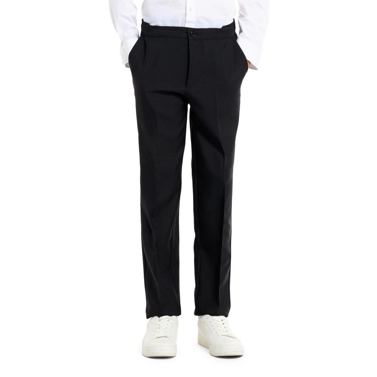 Op deze afbeelding zie je een Kostuums, van het merk Opposuits. Gala Solid Black Jongen Kostuum