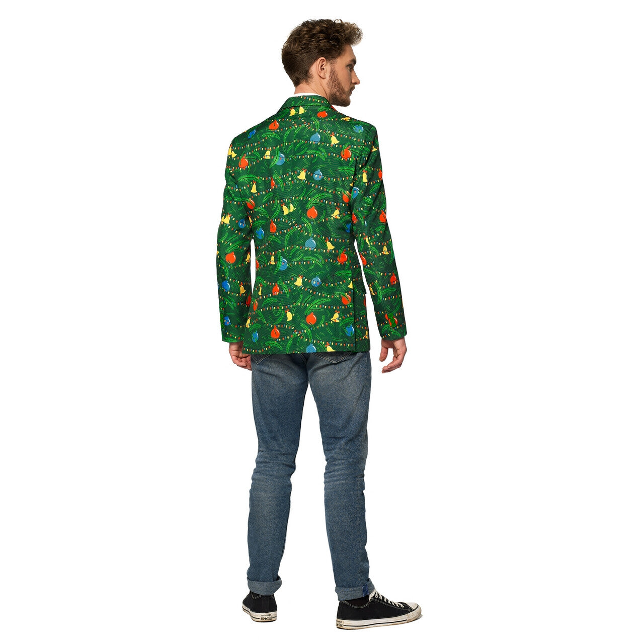 Op deze afbeelding zie je een Kostuums, van het merk Suitmeister. Christmas Green Tree Colbert Light Up Man