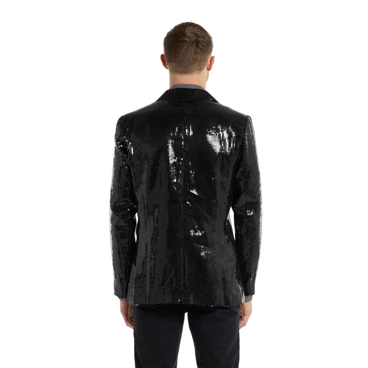 Op deze afbeelding zie je een Kostuums, van het merk Opposuits. Sequins Black Quizmaster Blazer Man