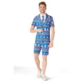 Sommer Weihnachten Blau Nordic Suitmeister Kurz Herrenkostüm