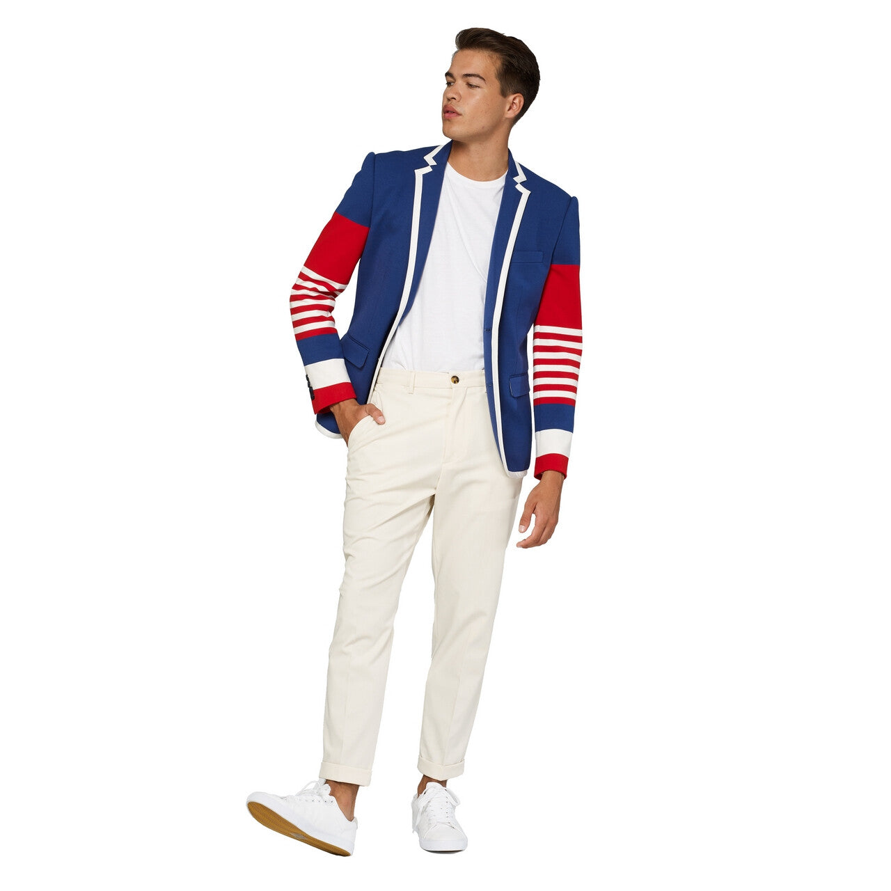 Op deze afbeelding zie je een Kostuums, van het merk Opposuits. Fastfood Dandy Fan Man Jas