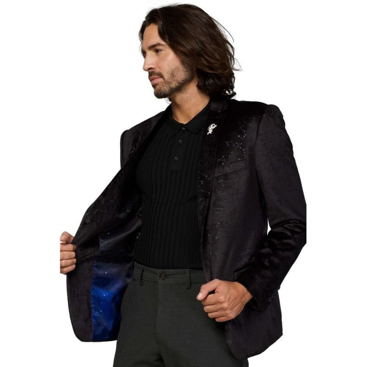Op deze afbeelding zie je een Kostuums, van het merk Opposuits. Outer Space Constellations Man Kostuum