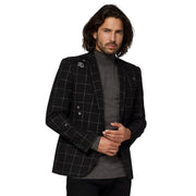 Op deze afbeelding zie je een Kostuums, van het merk Opposuits. Galaxy Map Zwart Jas Man