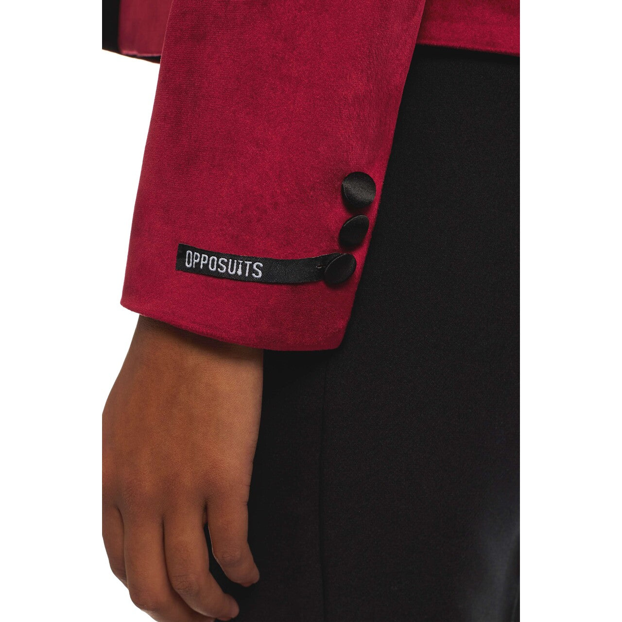 Op deze afbeelding zie je een Kostuums, van het merk Opposuits. Womens Dinner Jacket - Burgundy Vrouw