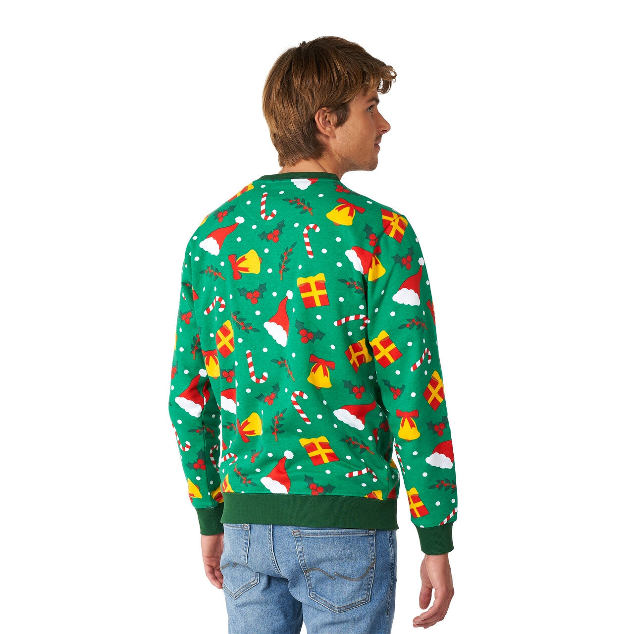 Op deze afbeelding zie je een Kostuums, van het merk Opposuits. Gezellige Xmas Spirit Trui Man