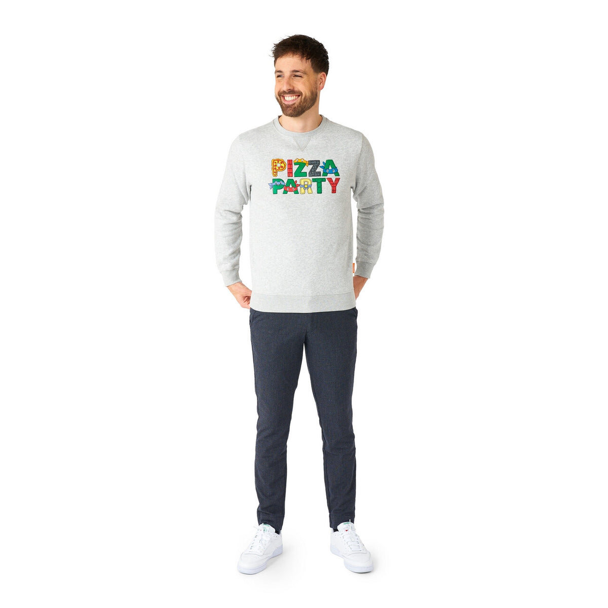 Op deze afbeelding zie je een Kostuums, van het merk Opposuits. Cowabunga Tmht Pizzaparty Trui Man