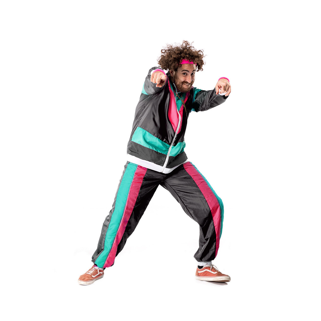 Op deze afbeelding zie je een Kostuums, van het merk Original Replicas. 80s Trainingspak Apollo Man Kostuum