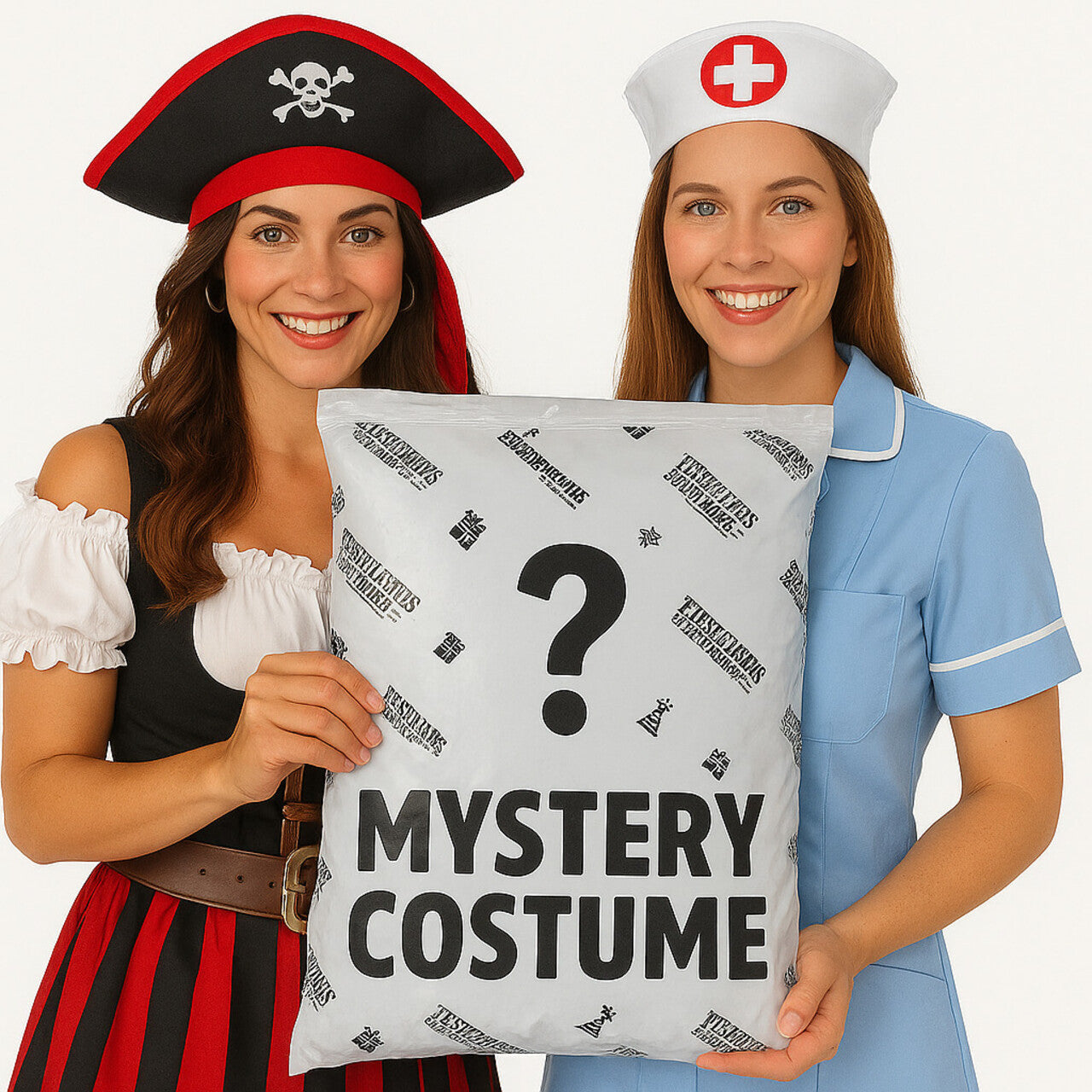 Op deze afbeelding zie je een Kostuums, van het merk Original Replicas. Mystery Bag (2 Kostuums) Vrouw