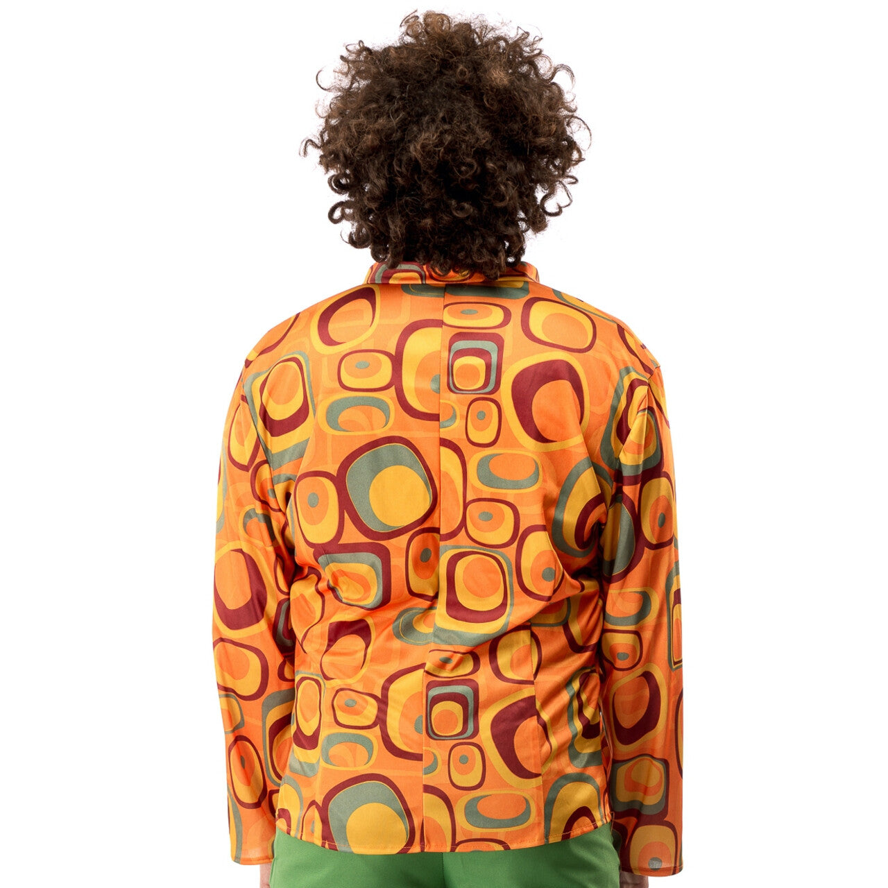 Op deze afbeelding zie je een Kostuums, van het merk Original Replicas. Jaren 70 Hippie Soul Disco 60s Agent Orange Shirt Man
