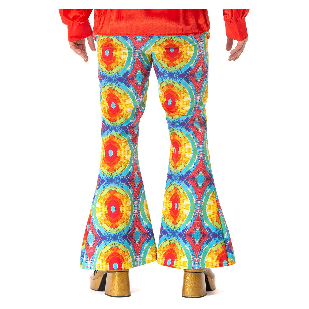 Op deze afbeelding zie je een Kostuums, van het merk Original Replicas. Jaren 60 Batik Flower Power Hippie Festival Broek Man