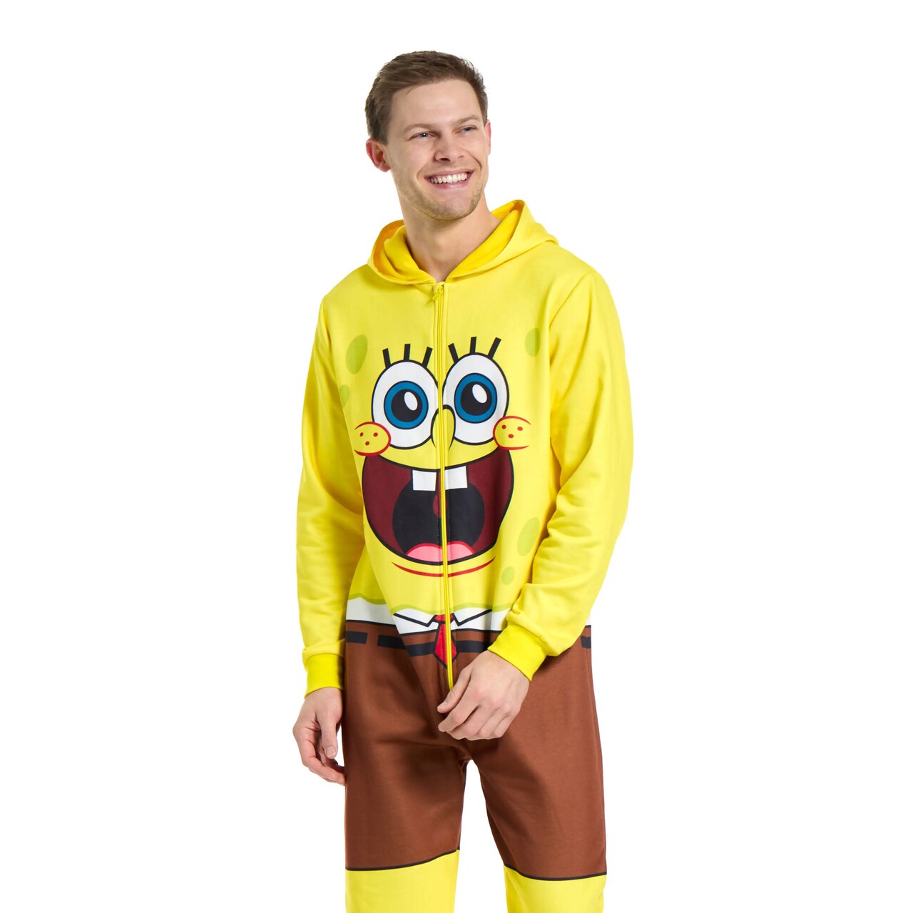 Op deze afbeelding zie je een Kostuums, van het merk Opposuits. Onesie Spongebob Comfypants Kostuum