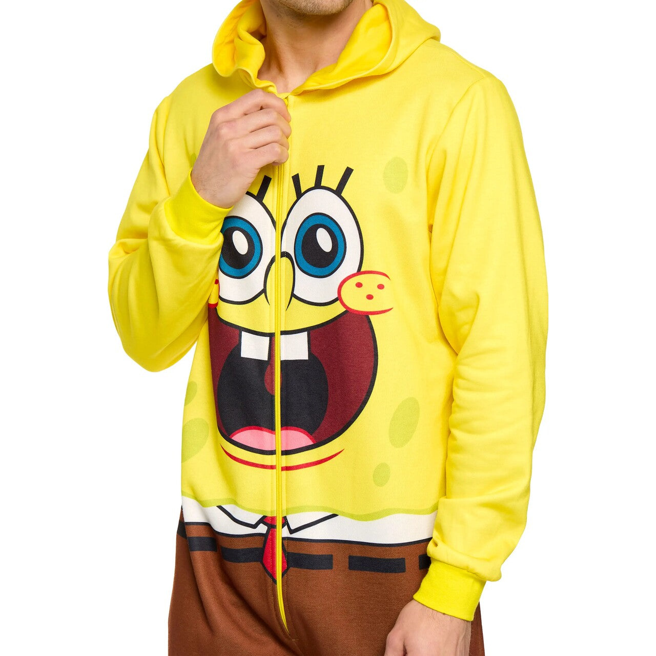 Op deze afbeelding zie je een Kostuums, van het merk Opposuits. Onesie Spongebob Comfypants Kostuum