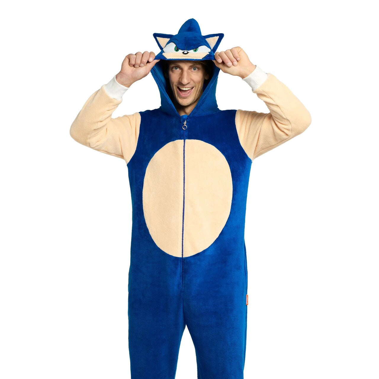 Op deze afbeelding zie je een Kostuums, van het merk Opposuits. Sonic The Hedgehog? Onesie Man Kostuum