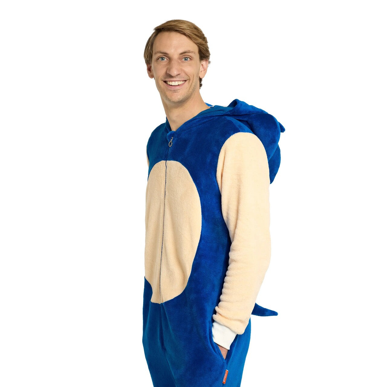 Op deze afbeelding zie je een Kostuums, van het merk Opposuits. Sonic The Hedgehog? Onesie Man Kostuum