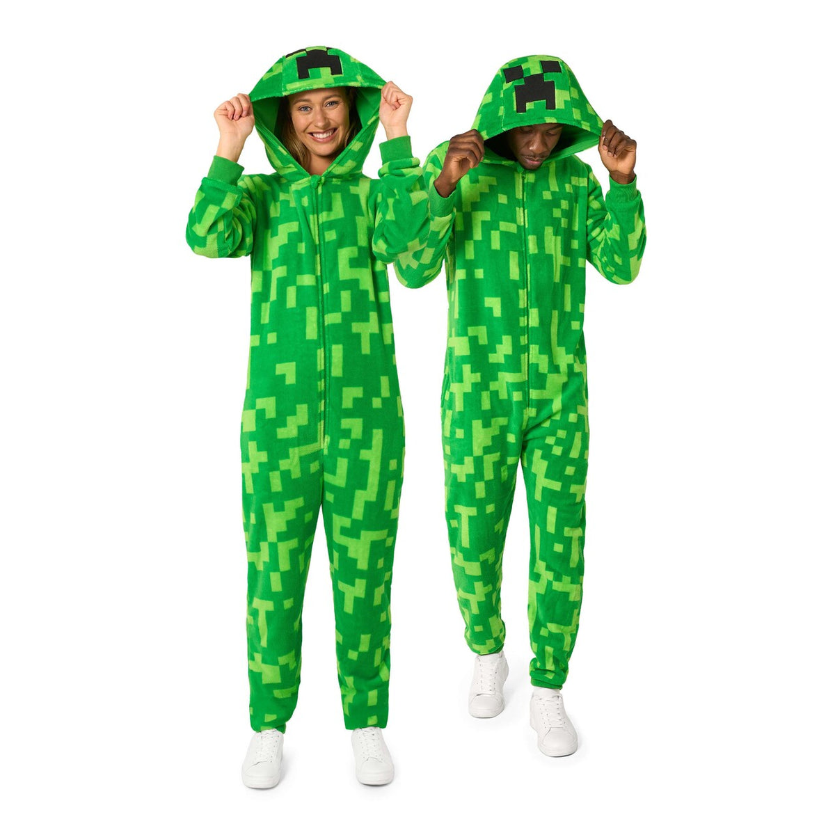 Op deze afbeelding zie je een Kostuums, van het merk Opposuits. Creeper Onesie - Minecraft™ Man Kostuum