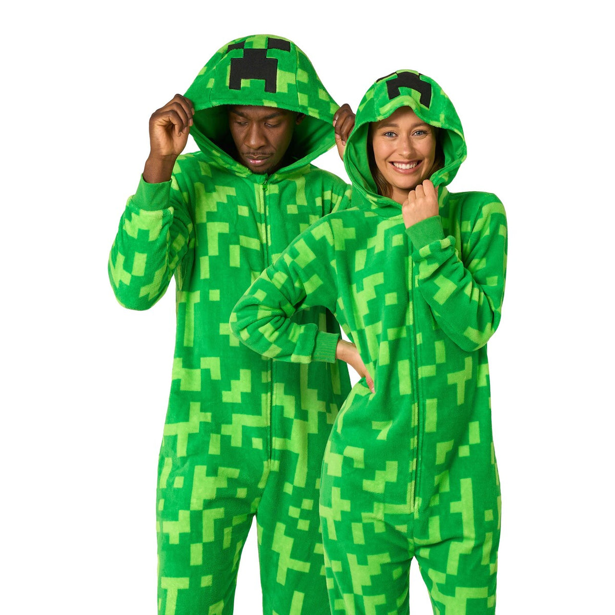 Op deze afbeelding zie je een Kostuums, van het merk Opposuits. Creeper Onesie - Minecraft™ Man Kostuum