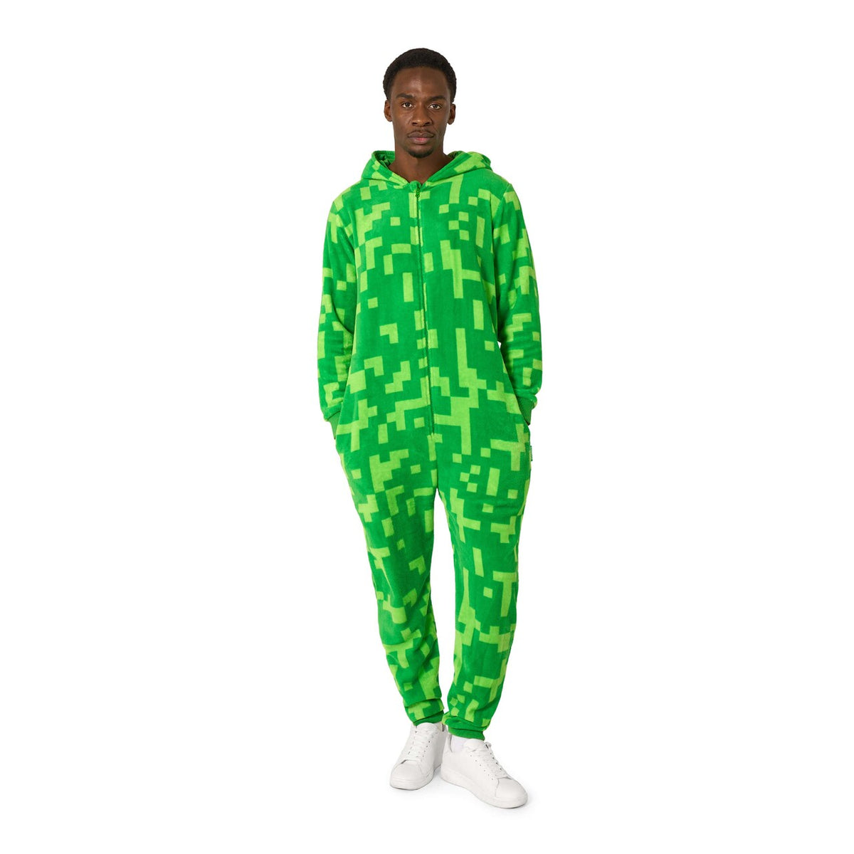 Op deze afbeelding zie je een Kostuums, van het merk Opposuits. Creeper Onesie - Minecraft™ Man Kostuum