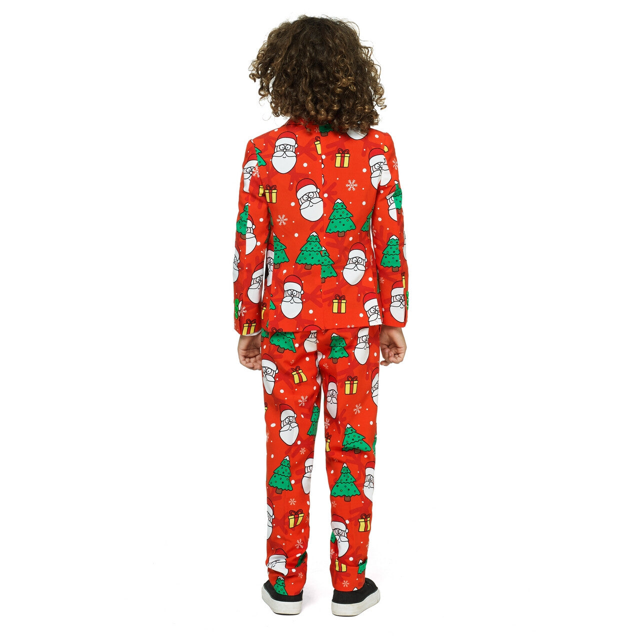 Op deze afbeelding zie je een Kostuums, van het merk Opposuits. Rood Kerstman Kerstboom Kerstfeest Jongen Kostuum
