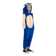 Op deze afbeelding zie je een Kostuums, van het merk Opposuits. Supersnelle Sonic The Hedgehog Onesie Kind Kostuum