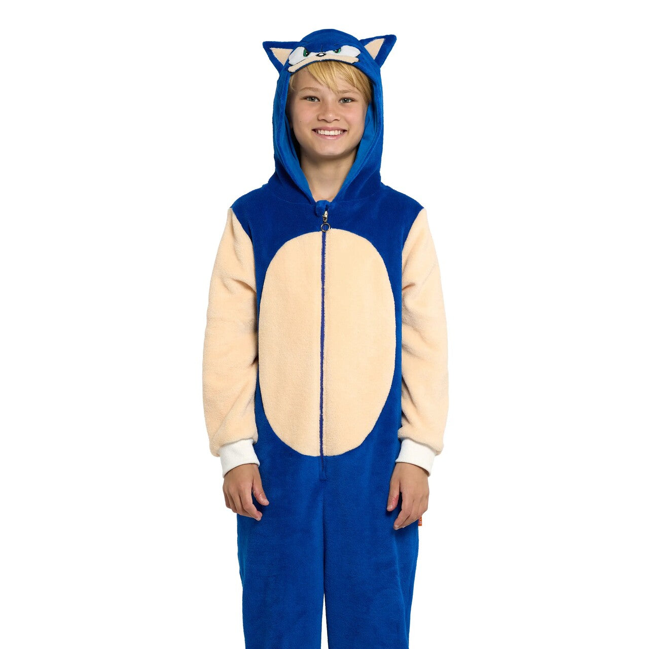 Op deze afbeelding zie je een Kostuums, van het merk Opposuits. Supersnelle Sonic The Hedgehog Onesie Kind Kostuum