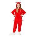 Gekookte Rode Kreeft Onesie Kostüm für Kinder