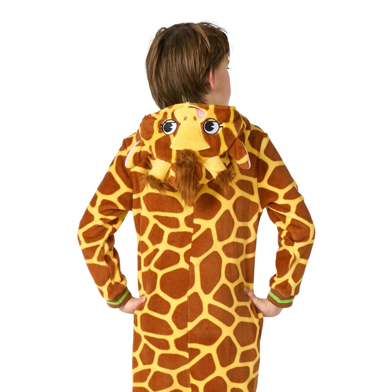 Op deze afbeelding zie je een Kostuums, van het merk Opposuits. Gina Giraffe Onesie Kind Kostuum