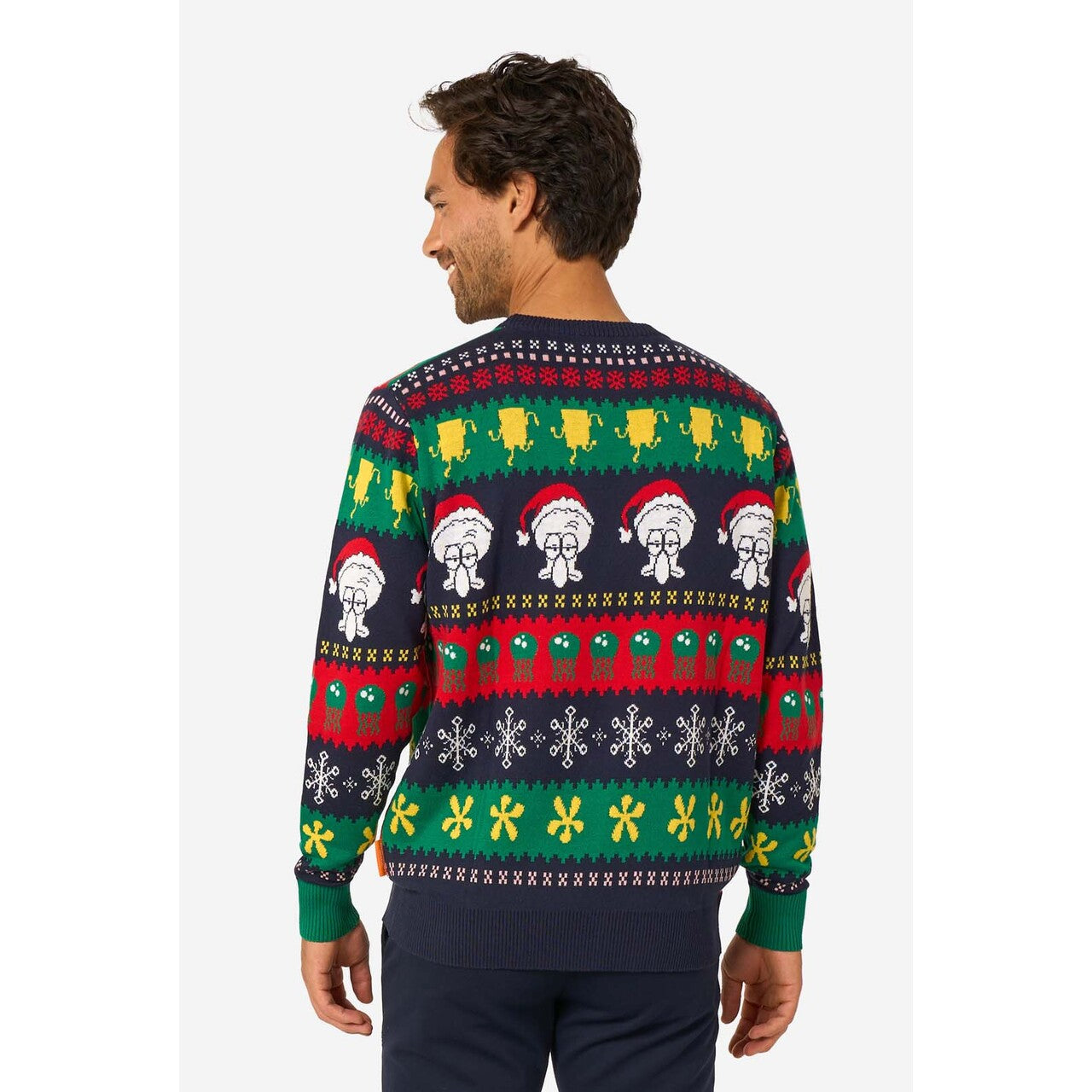 Op deze afbeelding zie je een Kostuums, van het merk Opposuits. Spongebob™ Christmas Sweater Man