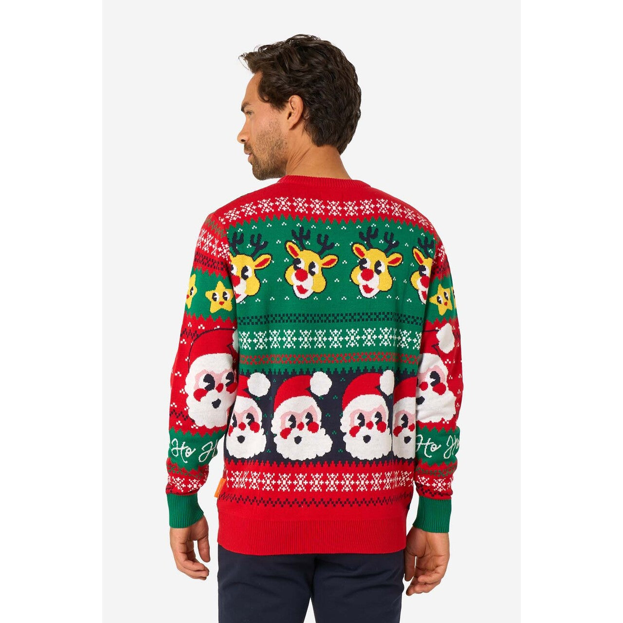 Op deze afbeelding zie je een Kostuums, van het merk Opposuits. Happy Claus Christmas Sweater Man