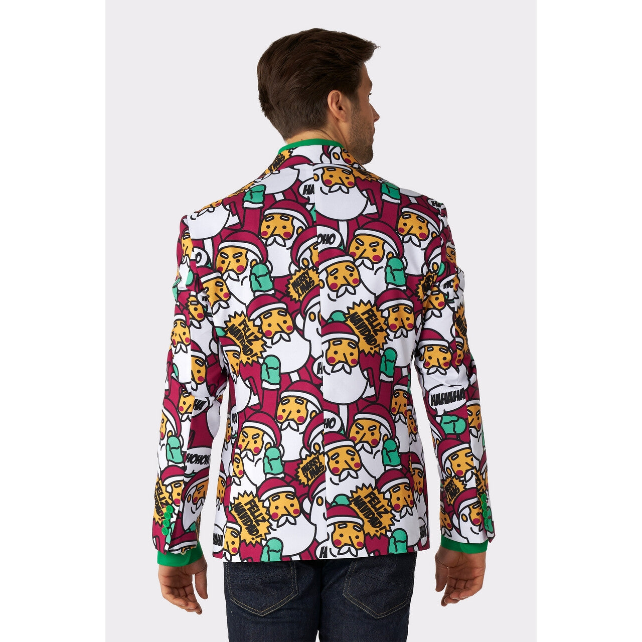Op deze afbeelding zie je een Kostuums, van het merk Opposuits. Cool Claus Cartoon Colbert Man