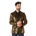 Wilder Glitzer-Tiger Sakko Herren