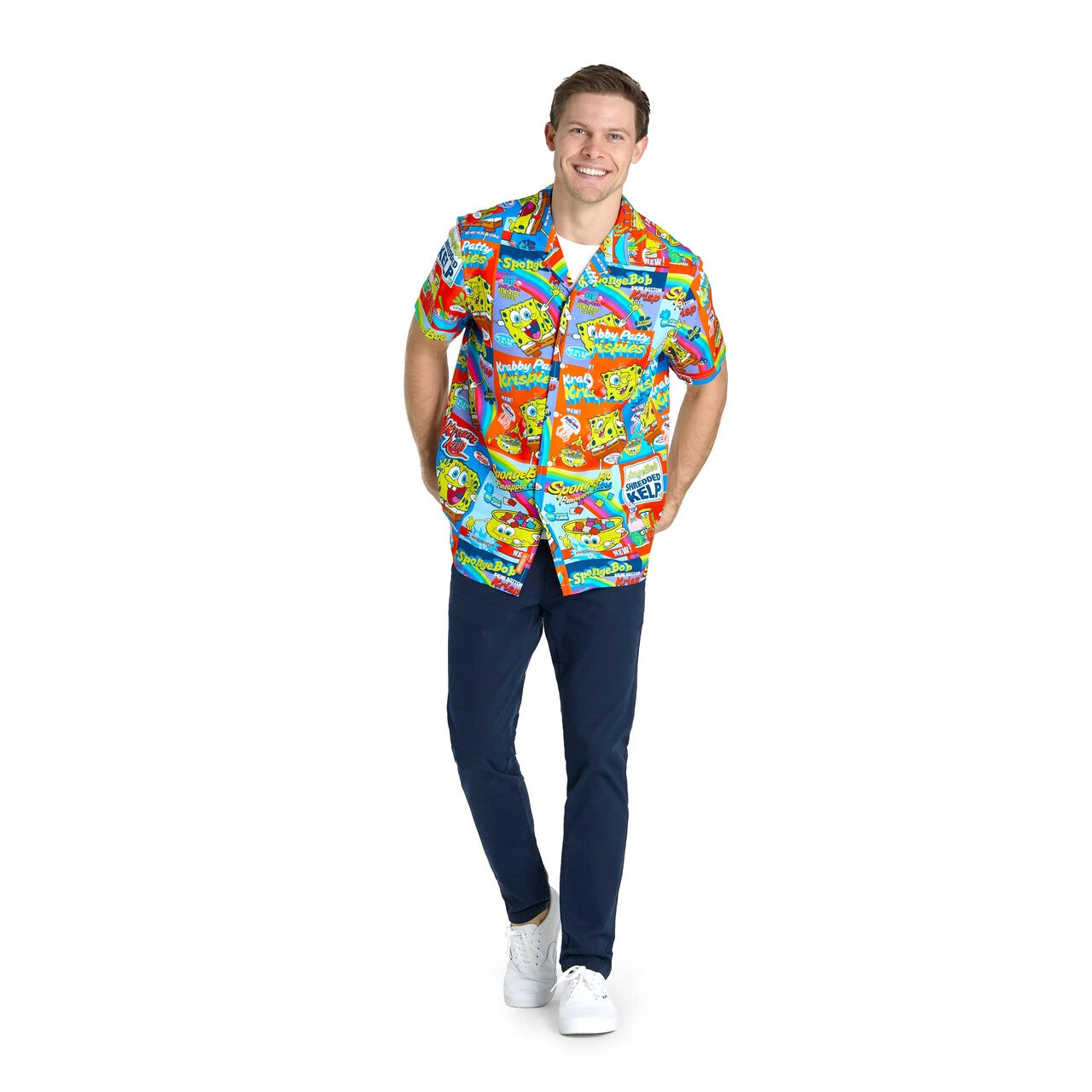 Op deze afbeelding zie je een Kostuums, van het merk Opposuits. Spongebob Breakfast Club Blouse Man