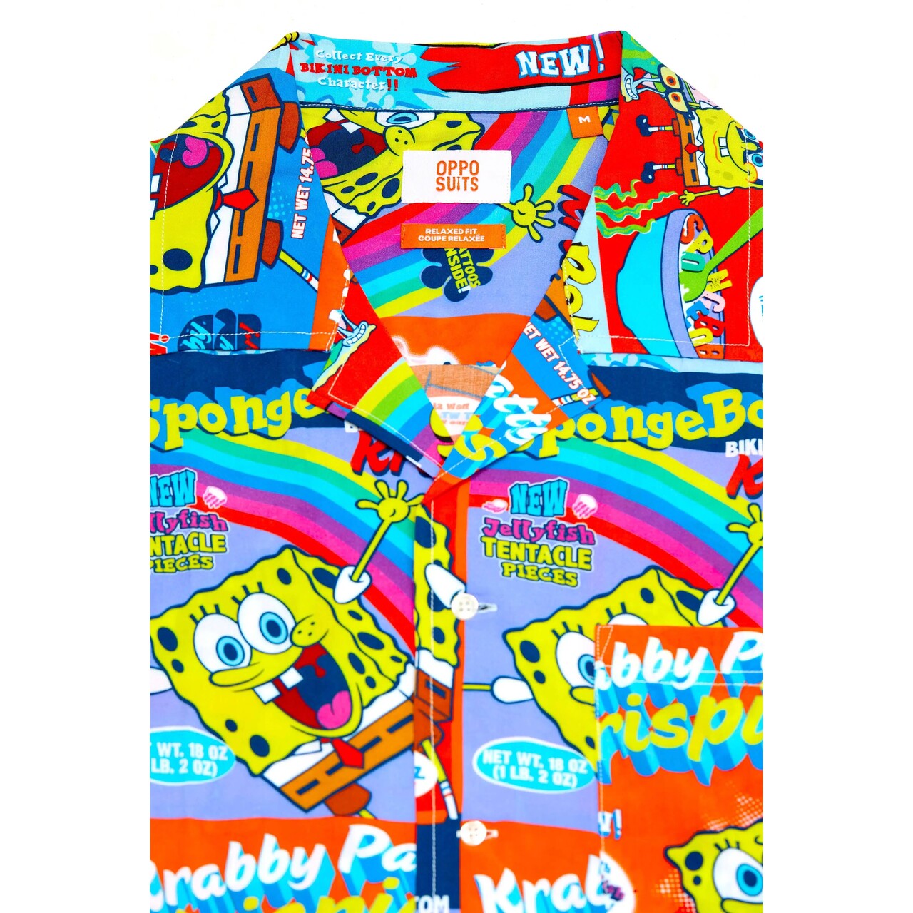 Op deze afbeelding zie je een Kostuums, van het merk Opposuits. Spongebob Breakfast Club Blouse Man