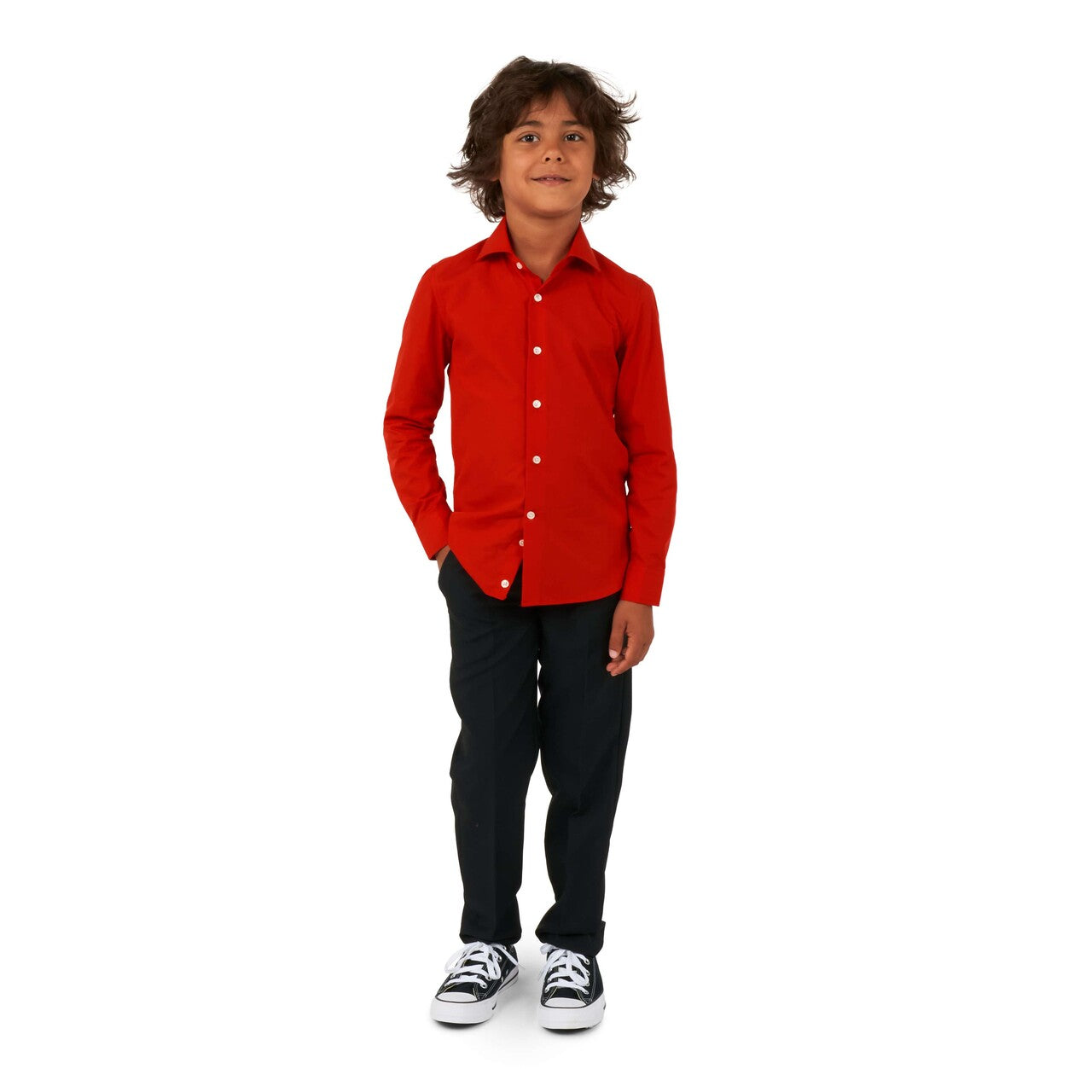 Op deze afbeelding zie je een Kostuums, van het merk Opposuits. Shirt Ls Red Devil Boys Jongen