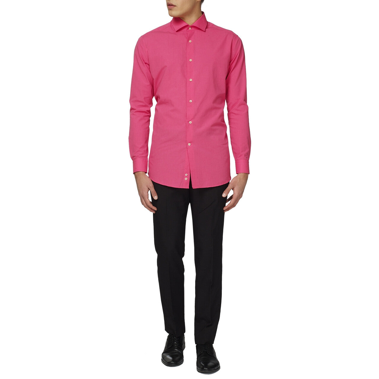 Op deze afbeelding zie je een Kostuums, van het merk Opposuits. Mister Pink Roze Overhemd Lange Mouwen Man