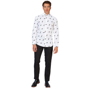 Op deze afbeelding zie je een Kostuums, van het merk Opposuits. Witte Happy Feet Christmas Penguins Blouse Man