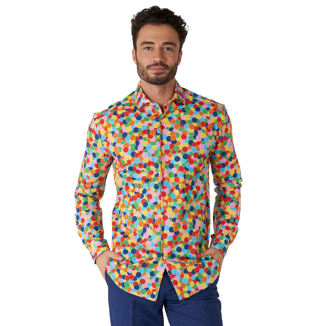 Op deze afbeelding zie je een Kostuums, van het merk Opposuits. Festive Colour Confetteroni Blouse Man