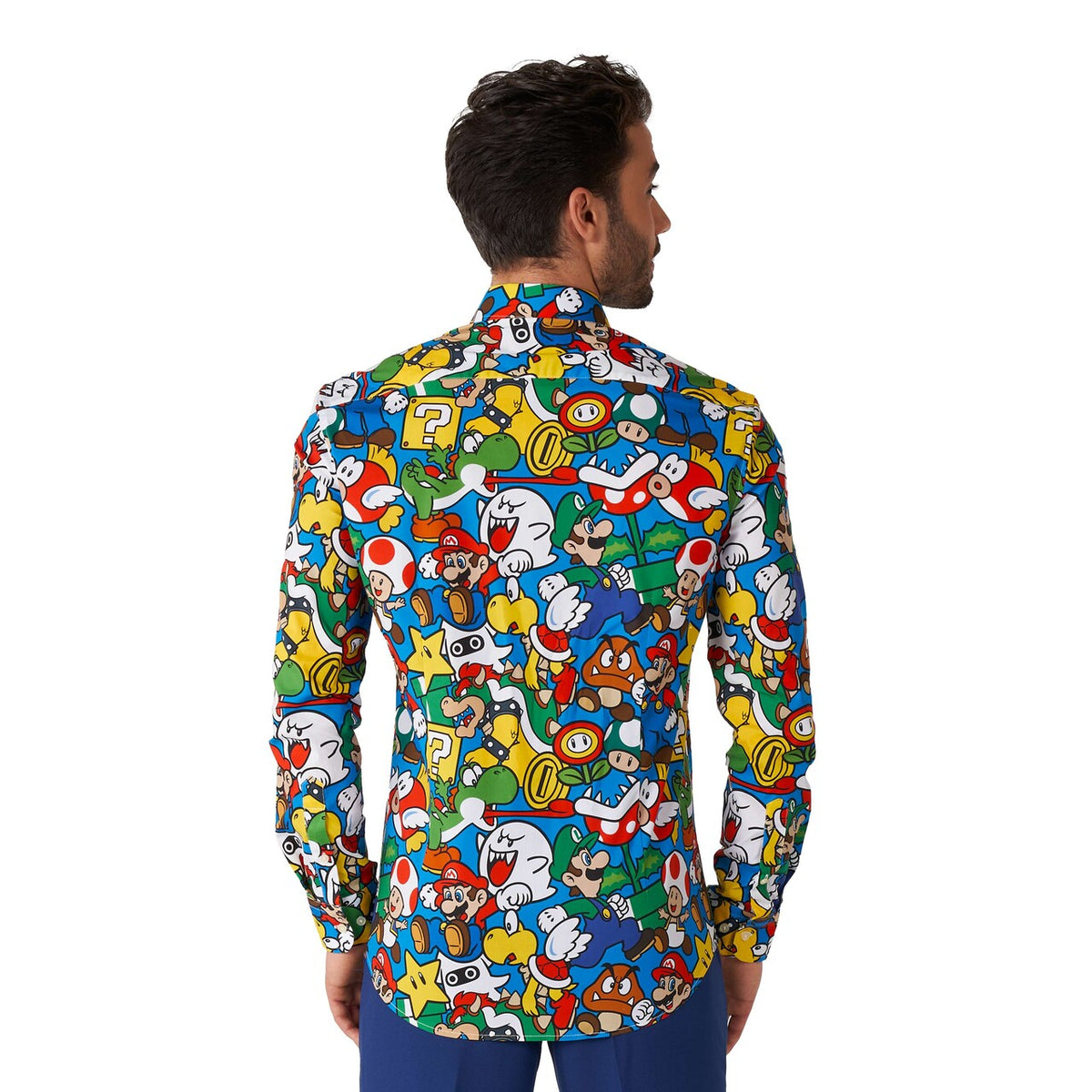 Op deze afbeelding zie je een Kostuums, van het merk Opposuits. Shirt Ls Super Mario™ Man