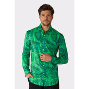 Op deze afbeelding zie je een Kostuums, van het merk Opposuits. Why So Serious The Joker™ Groen Blouse Man