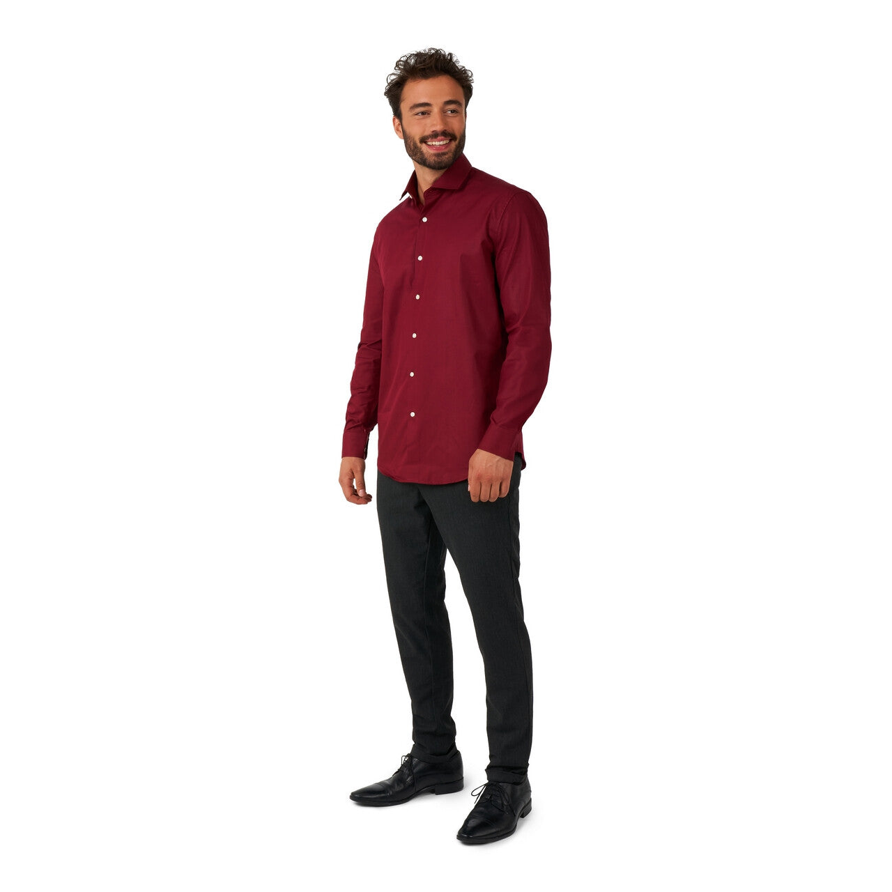 Op deze afbeelding zie je een Kostuums, van het merk Opposuits. Luxe Wijn Rood Overhemd Man