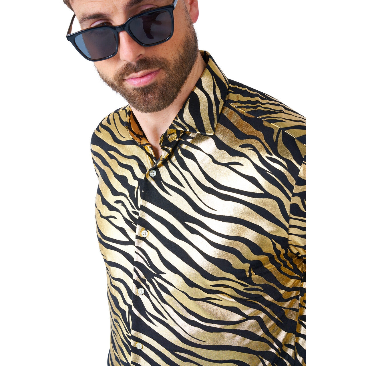 Op deze afbeelding zie je een Kostuums, van het merk Opposuits. Golden Tiger Shiner Joe Overhemd Man