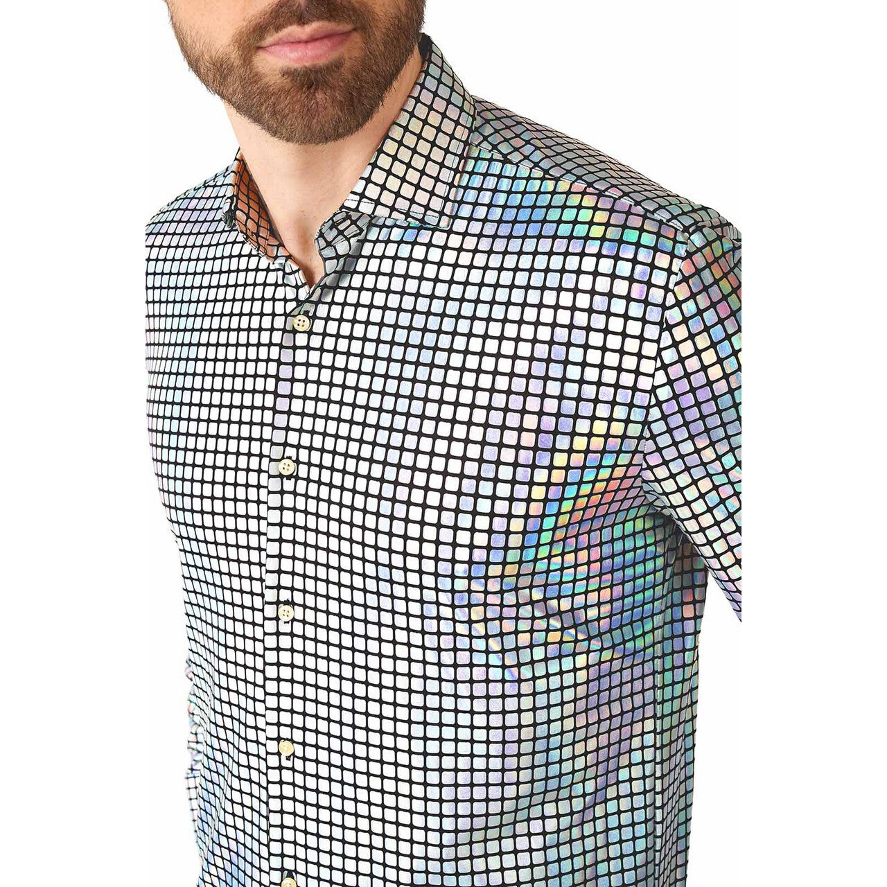 Op deze afbeelding zie je een Kostuums, van het merk Opposuits. Geruite Discoballer Overhemd Man