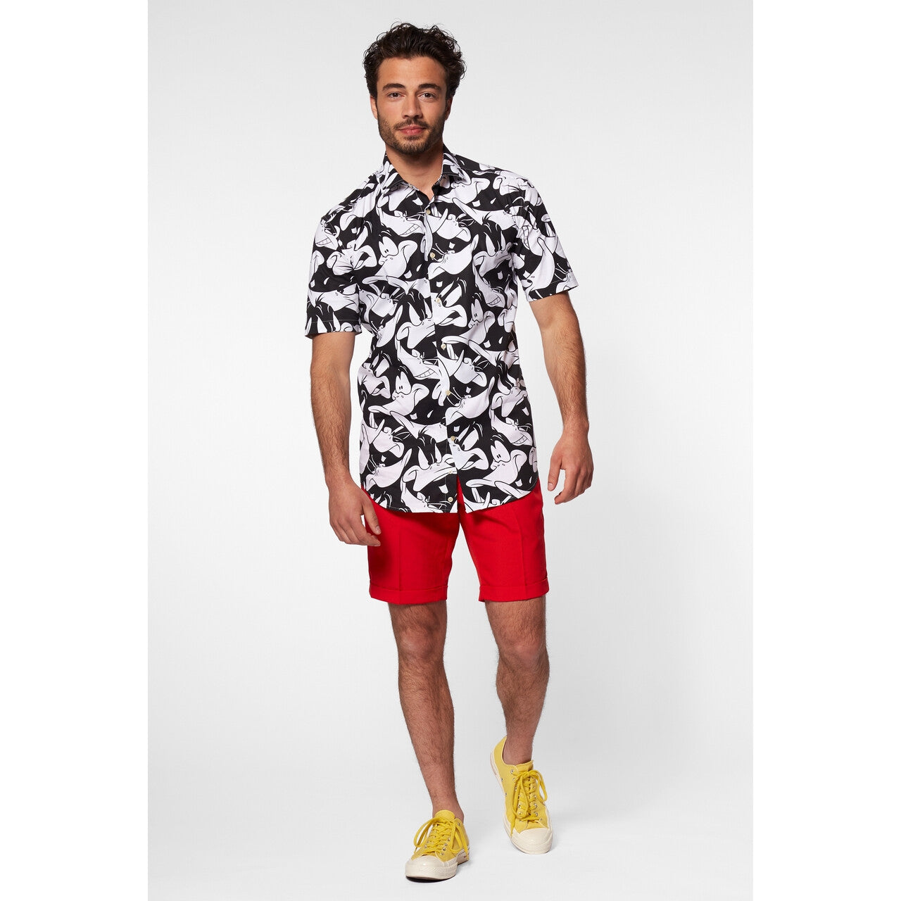 Op deze afbeelding zie je een Kostuums, van het merk Opposuits. Alacazam Daffy Duck™ Blouse Zwart Wit Man