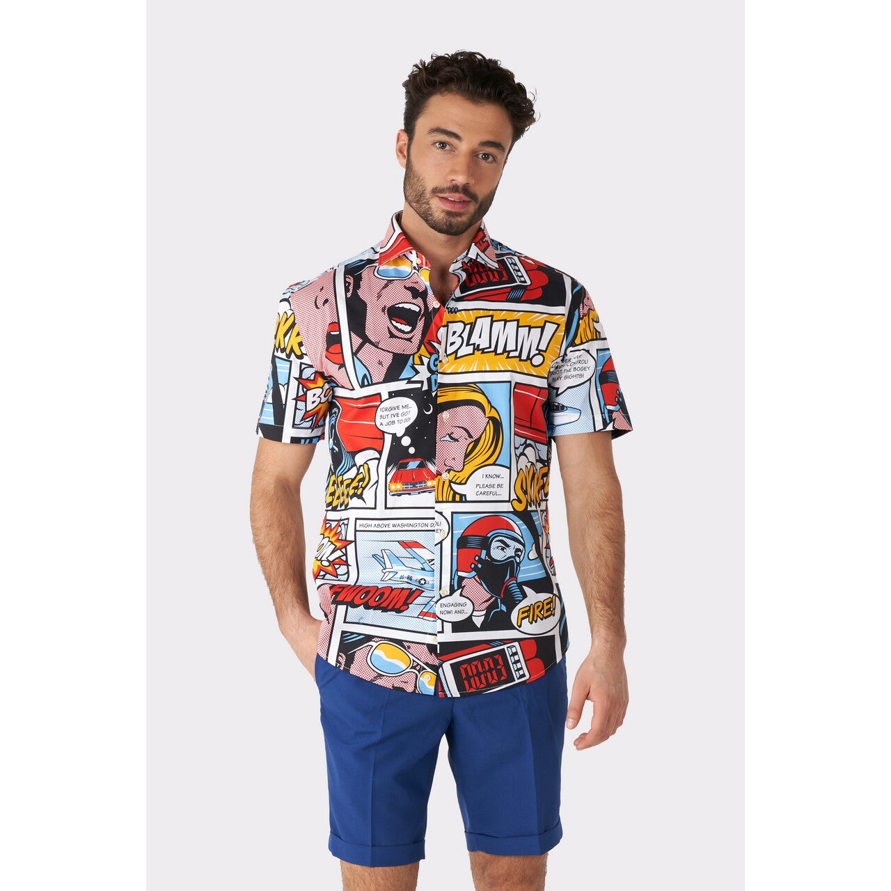 Op deze afbeelding zie je een Kostuums, van het merk Opposuits. Danger Days Comic Sense Blouse Man