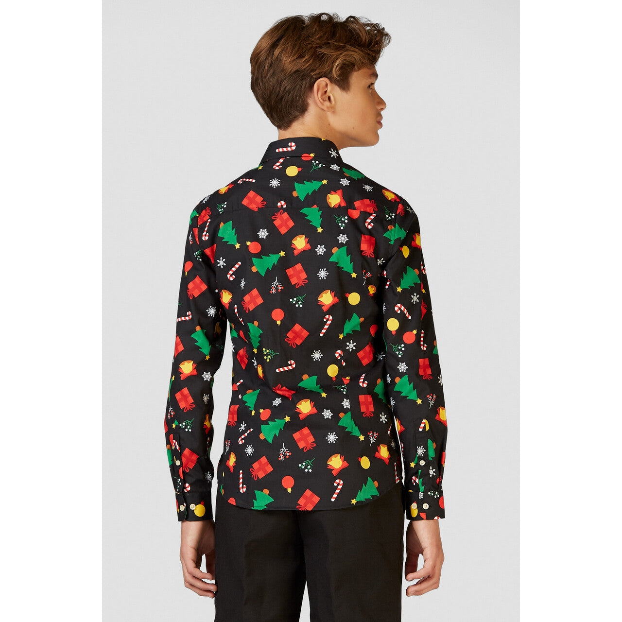 Op deze afbeelding zie je een Kostuums, van het merk Opposuits. Christmas Icons Tree Gifts And Bells Blouse Jongen