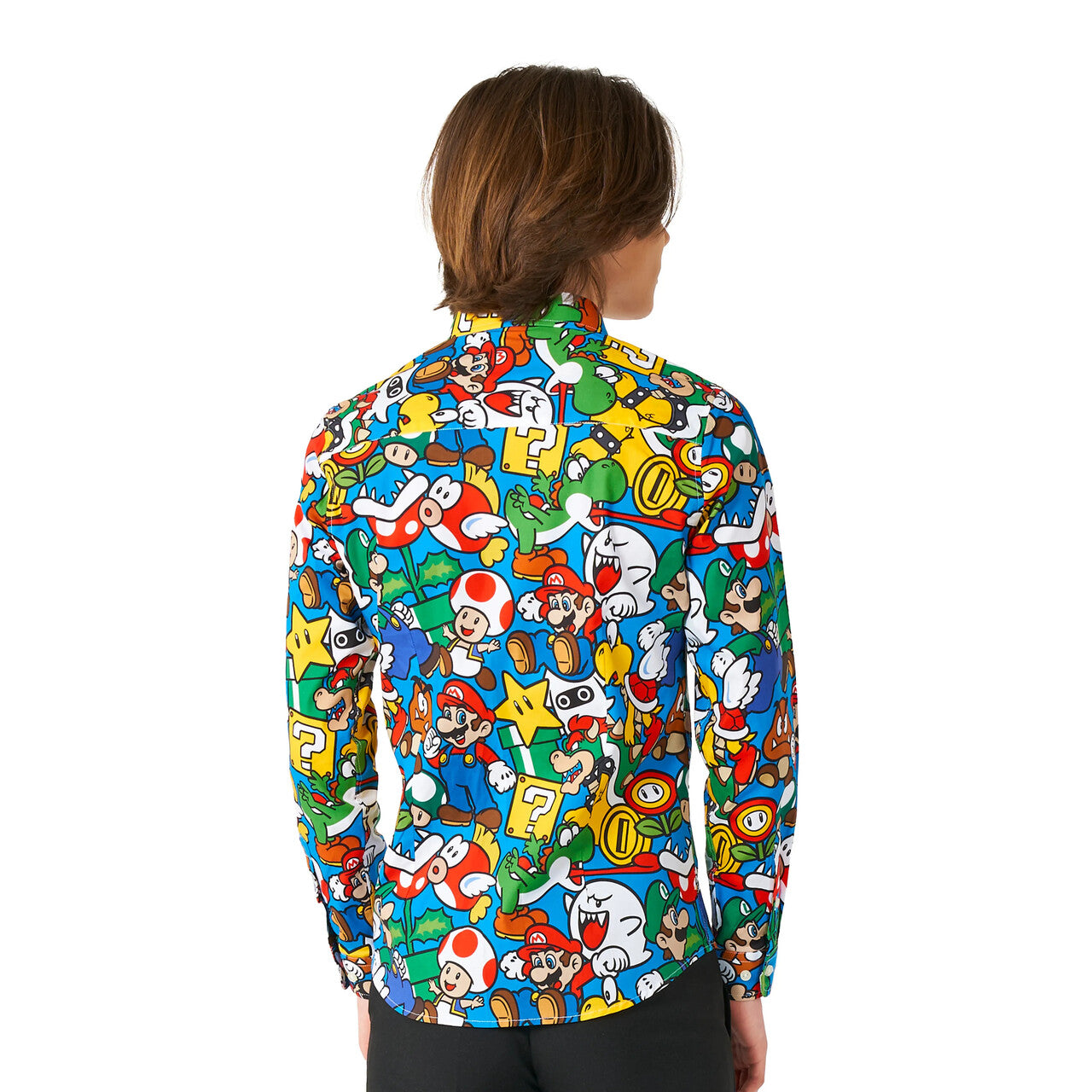 Op deze afbeelding zie je een Kostuums, van het merk Opposuits. Teen Boys Super Mario Gamers Only Blouse Jongen