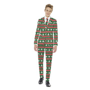 Op deze afbeelding zie je een Kostuums, van het merk Opposuits. Teen Boys Xmas Ready Groen Jongen Kostuum