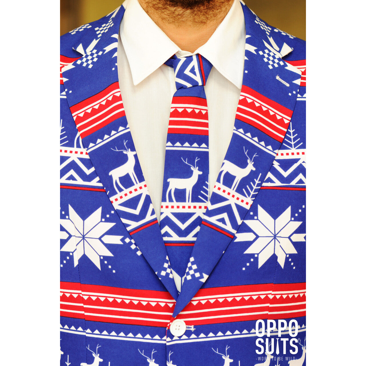 Op deze afbeelding zie je een Kostuums, van het merk Opposuits. The Rudolph Kerstmotief Opposuit Kostuum Man