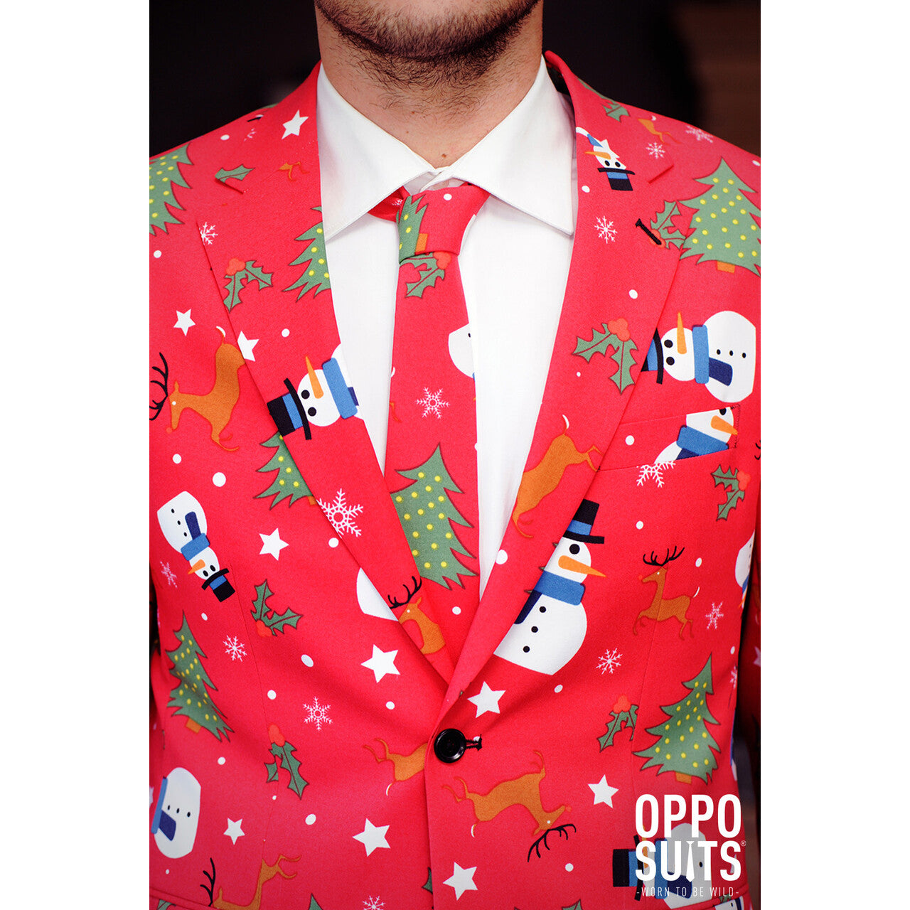 Op deze afbeelding zie je een Kostuums, van het merk Opposuits. Christmaster Opposuit Kostuum Man